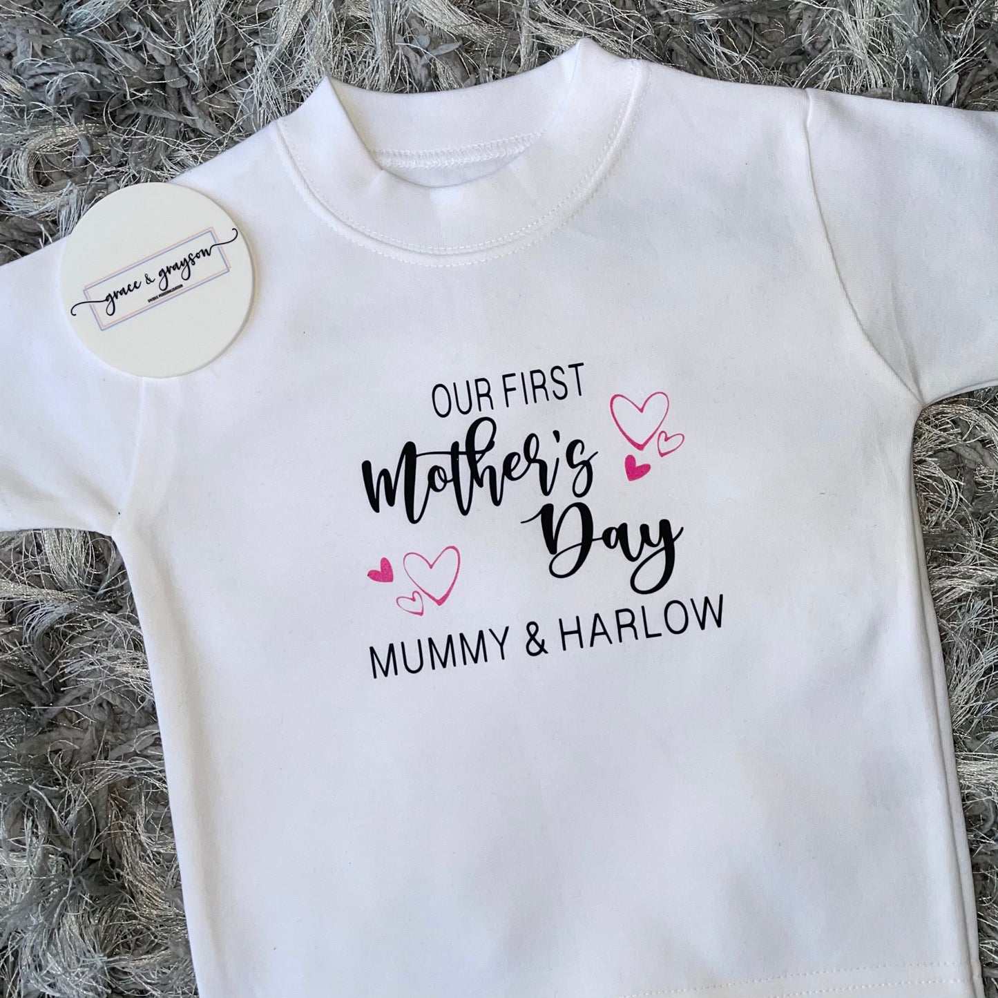 Personalised Our First Mother's Day Heart T-Shirt