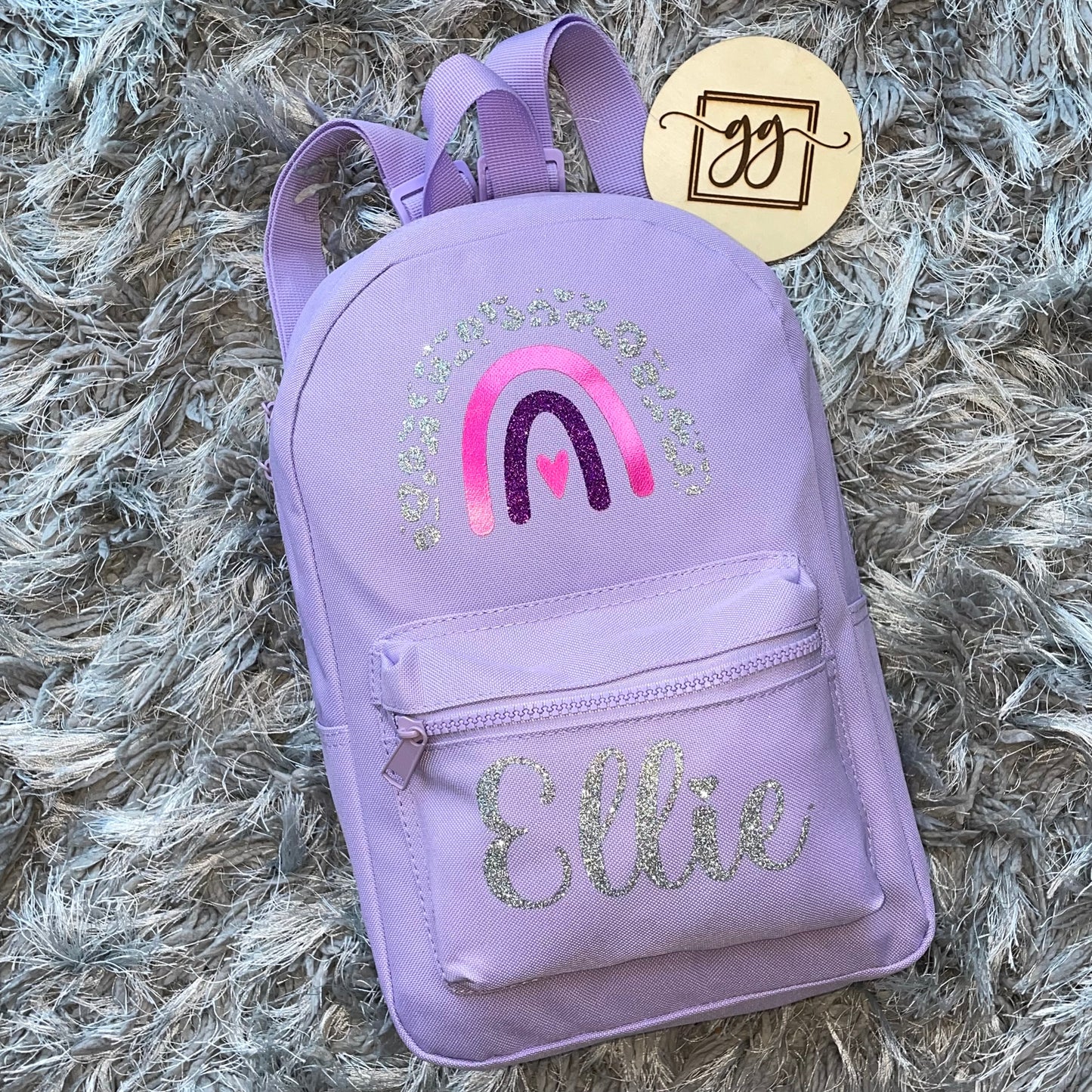 Kids Personalised Rainbow Backpack