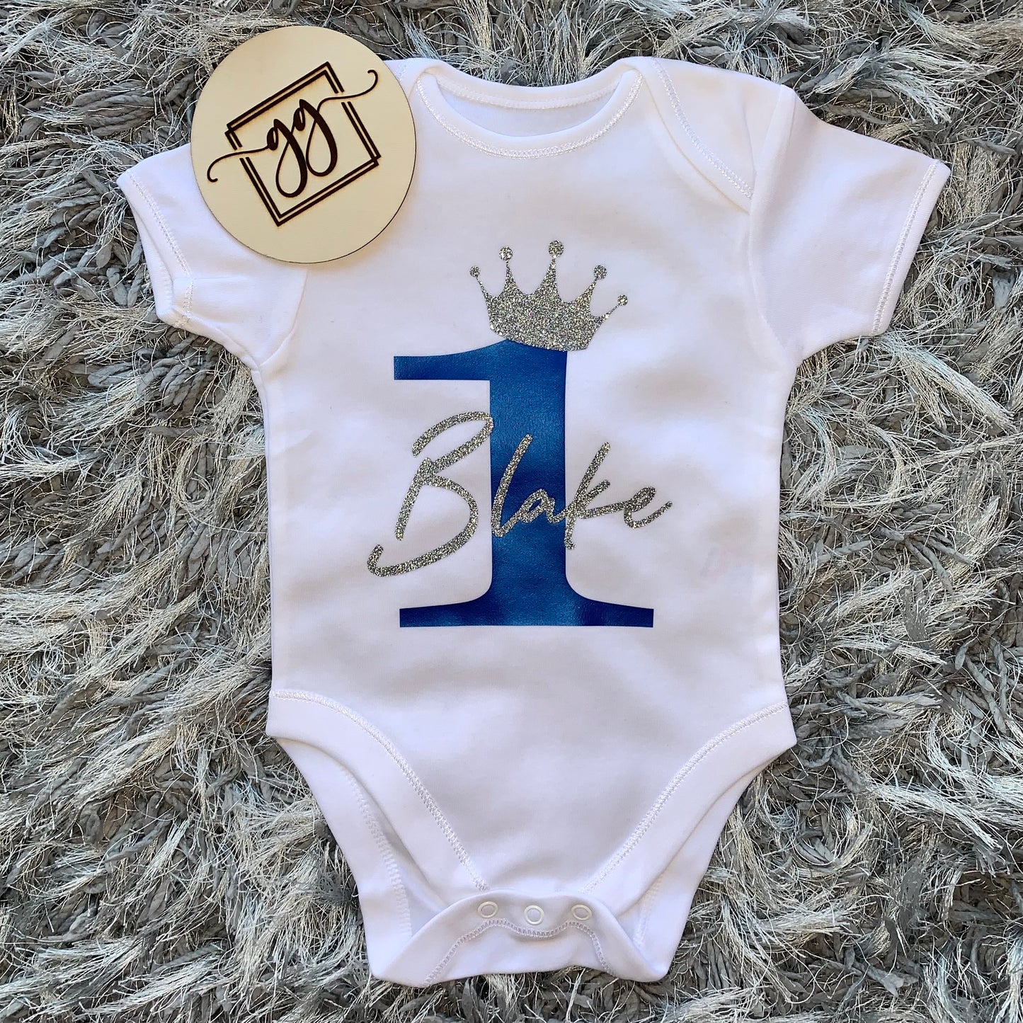 Personalised Birthday Number 1 Baby Vest