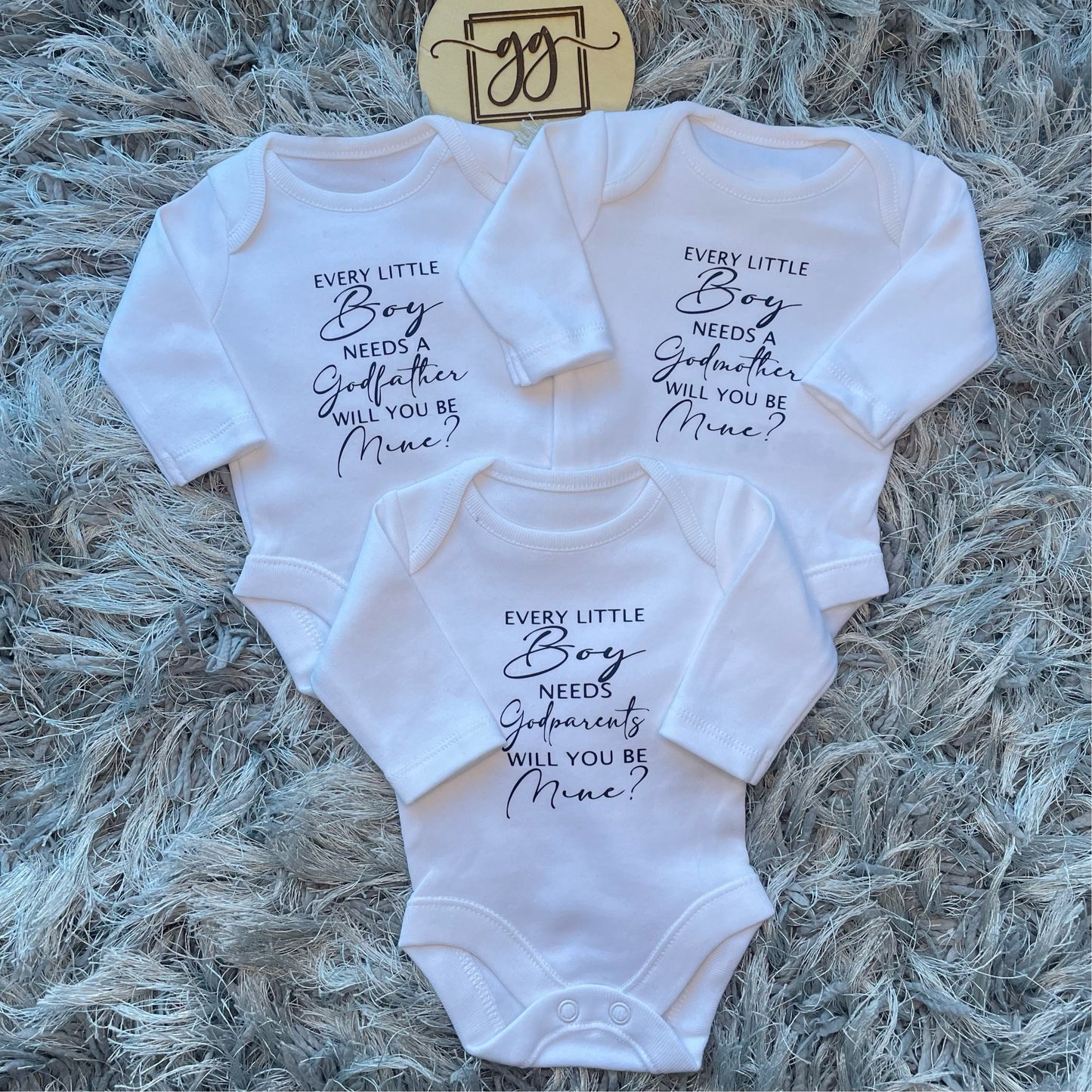 Every Little Boy Needs Godparents Baby Vest