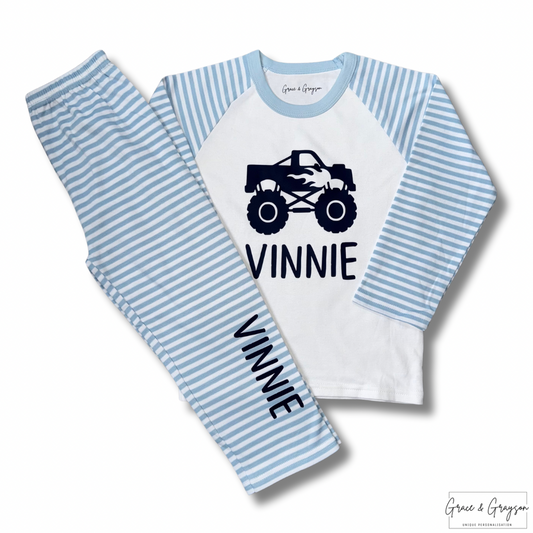 Personalised Monster Truck Pyjamas