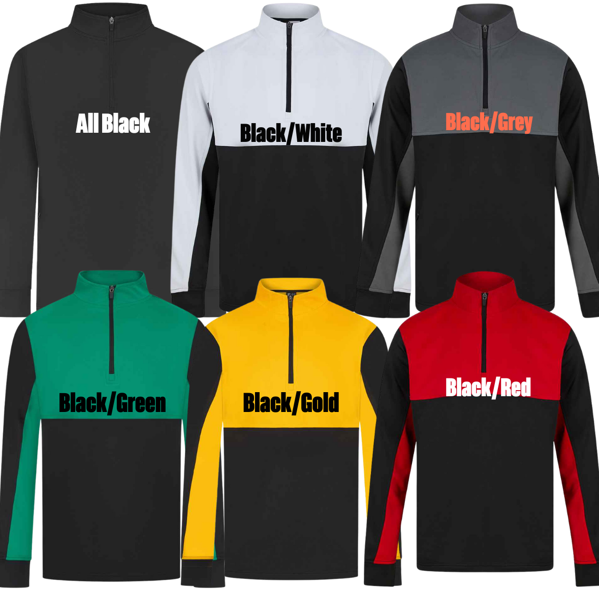 Adults & Kids Team Wear 1/4 Zip Tracksuit Top