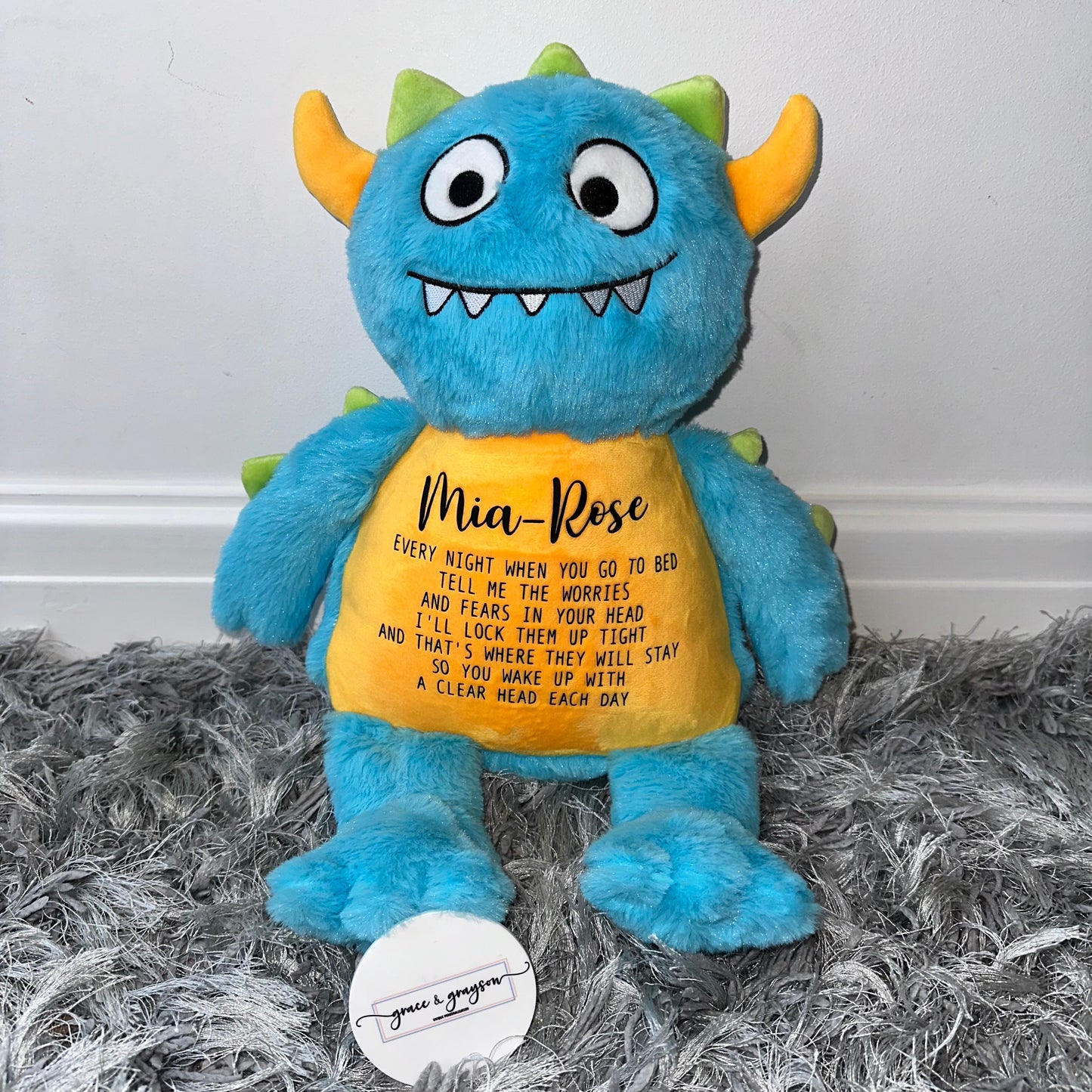 Personalised Worry Monster Teddy