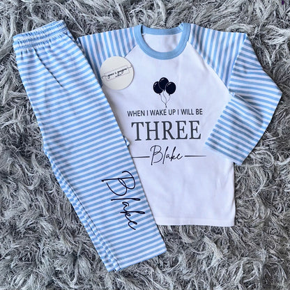 Personalised When I Wake Up Boys Birthday Pyjamas