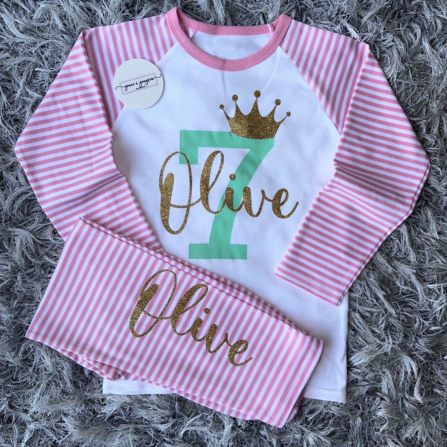 Personalised Birthday Number Pyjamas