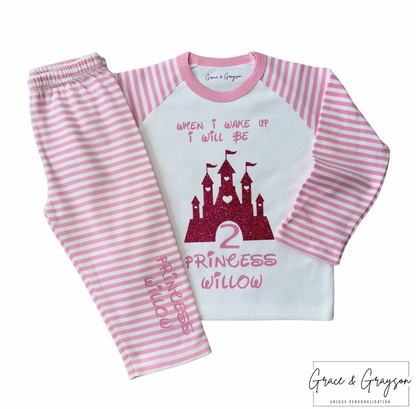 Personalised Birthday Princess Castle Pyjamas