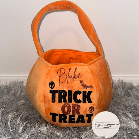Personalised Sculls & Bats Halloween Bag