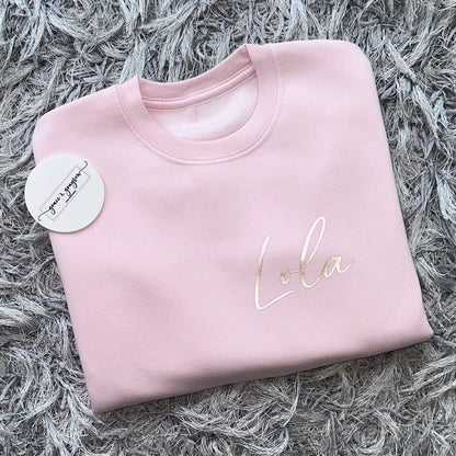 Personalised Pastel Pink Sweatshirt