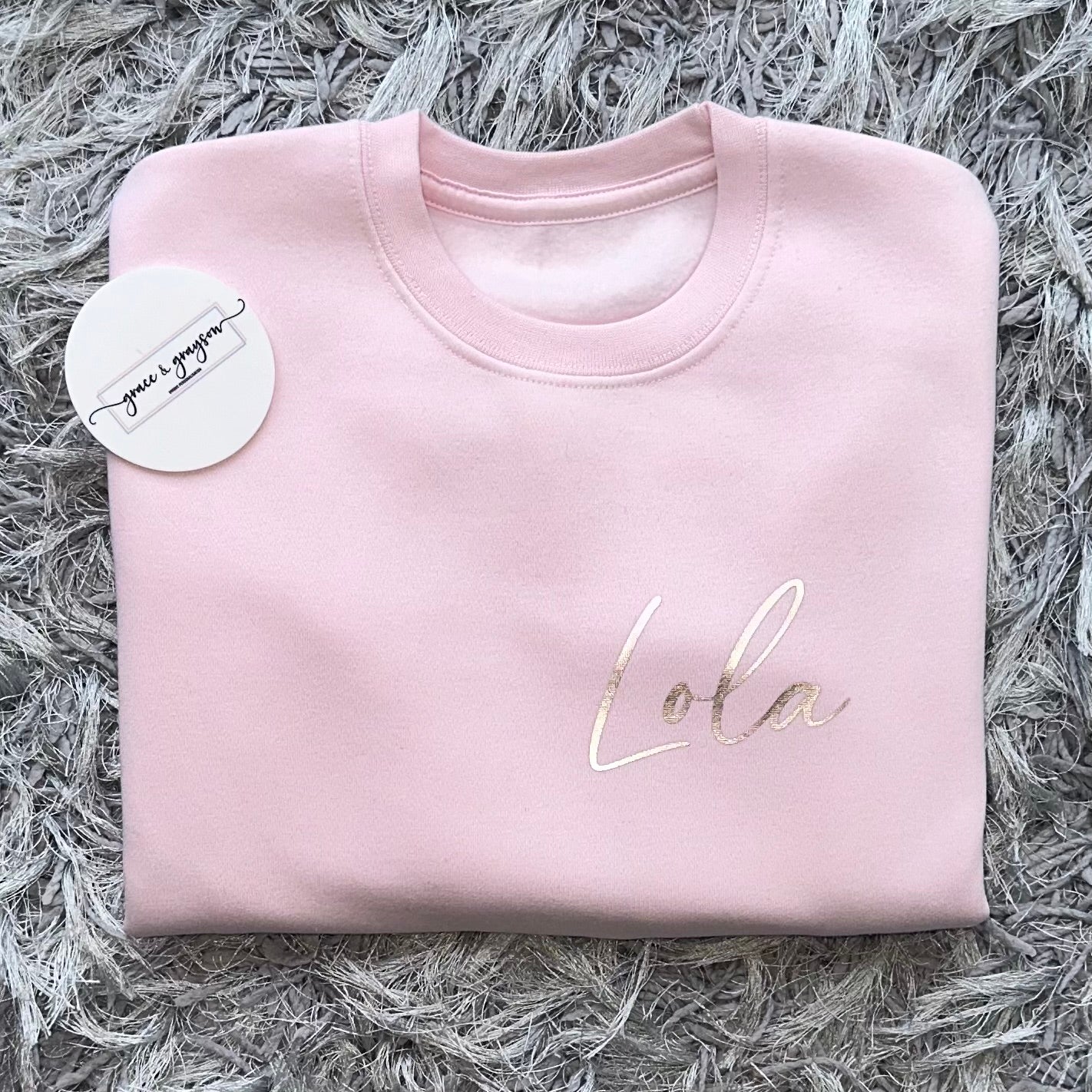 Personalised Pastel Pink Sweatshirt