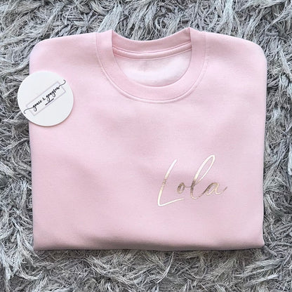 Personalised Pastel Pink Sweatshirt