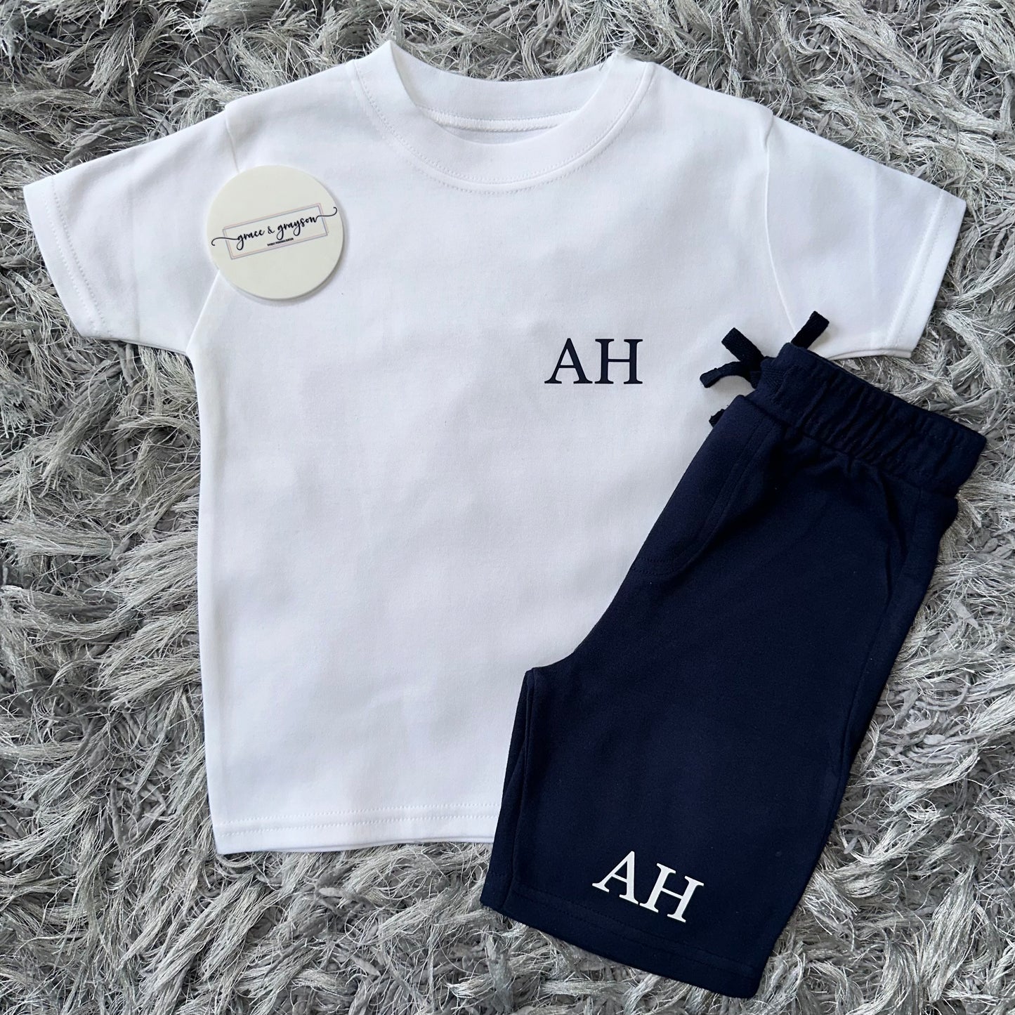 Initials Shorts & T-Shirt Set