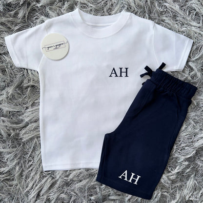 Initials Shorts & T-Shirt Set