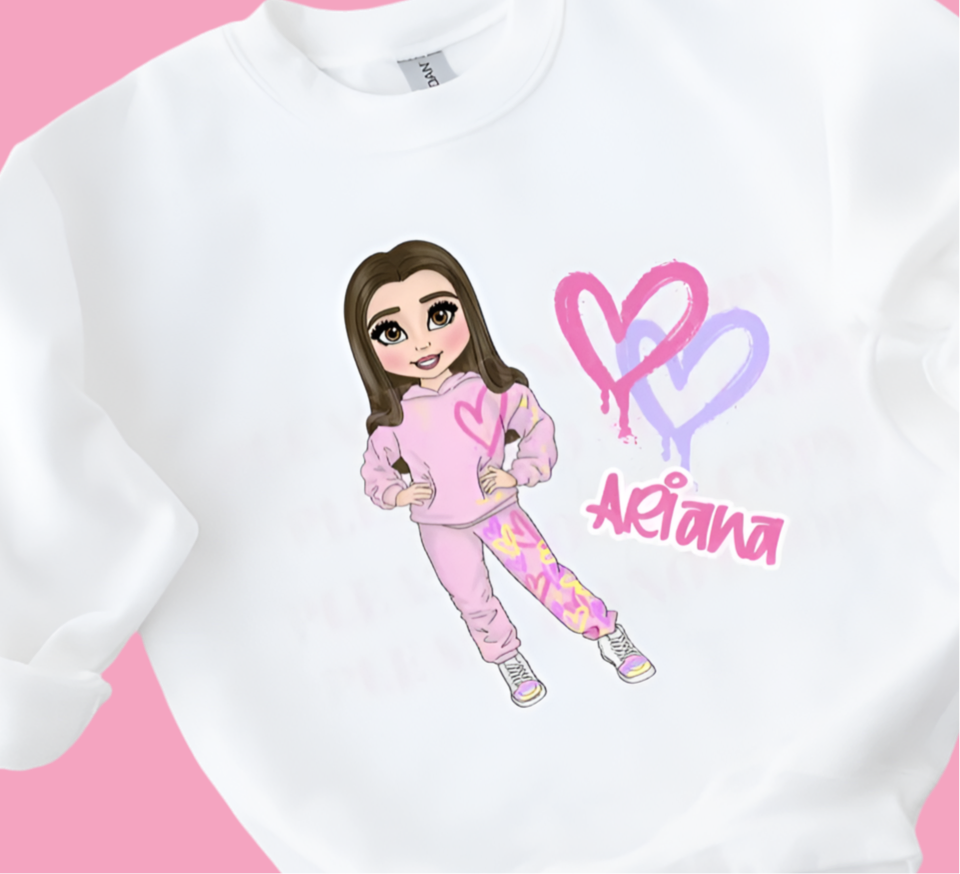 Personalised Graffiti Doll Sweatshirt