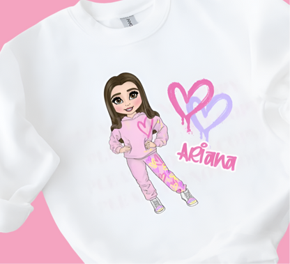 Personalised Graffiti Doll Sweatshirt
