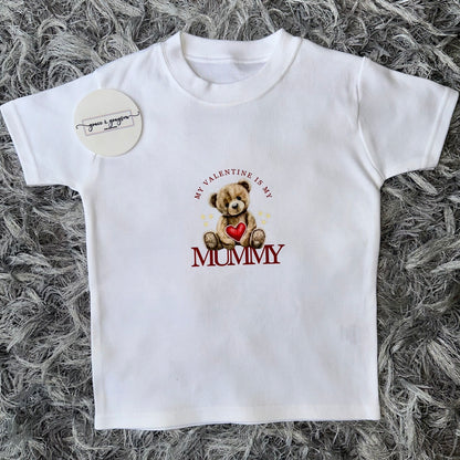 Personalised My Mummy Is My Valentines Bear T-Shirt