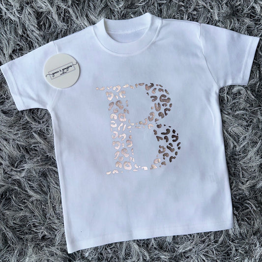 Large Leopard Print Initial