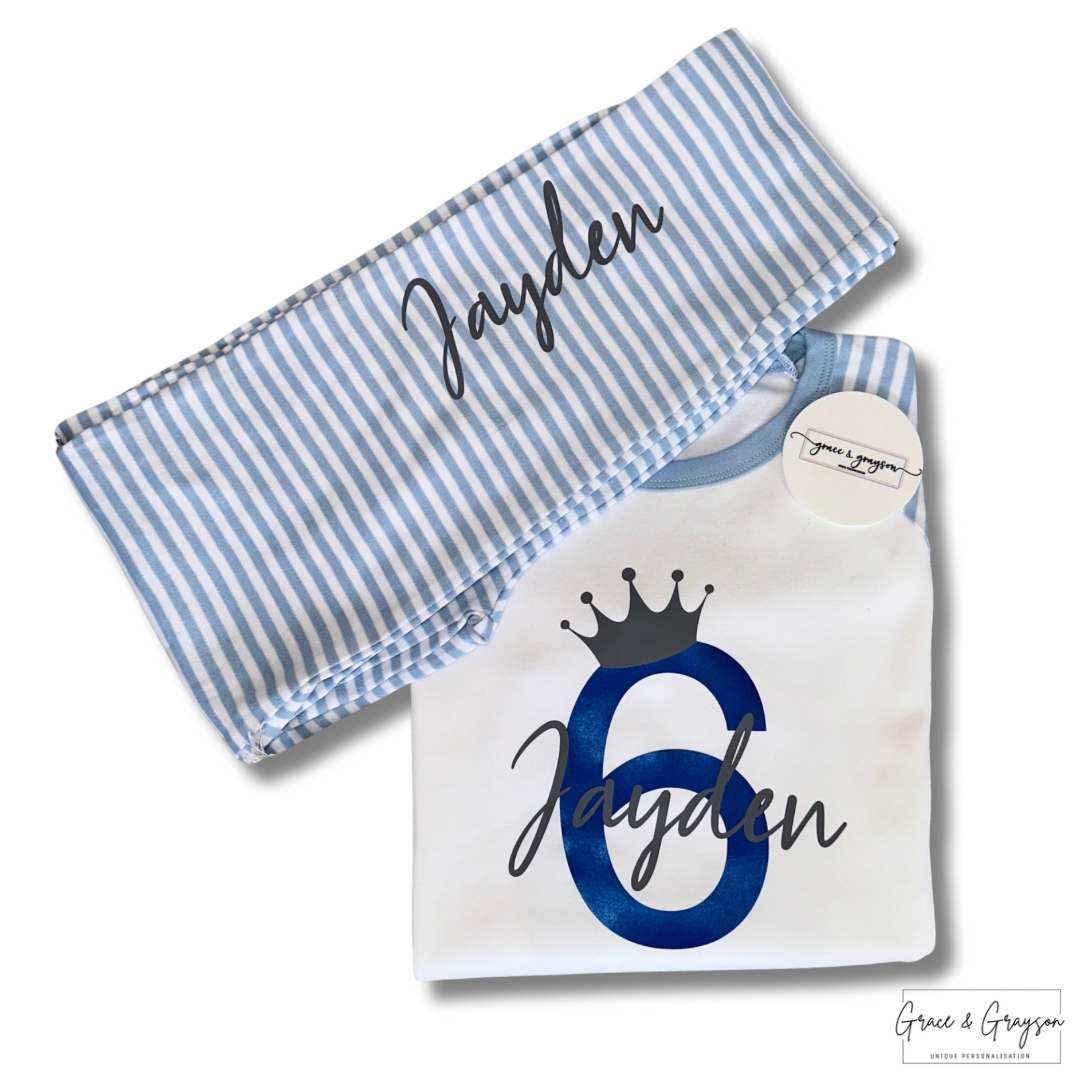 Personalised Birthday Number Pyjamas