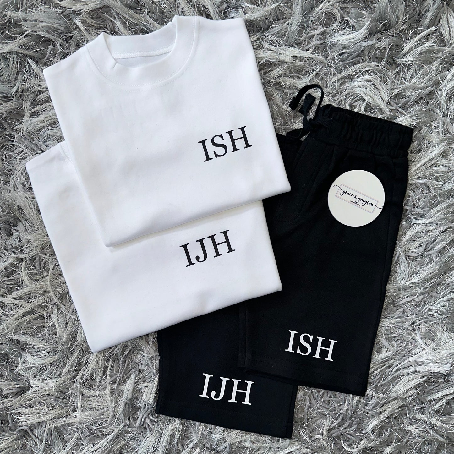 Initials Shorts & T-Shirt Set