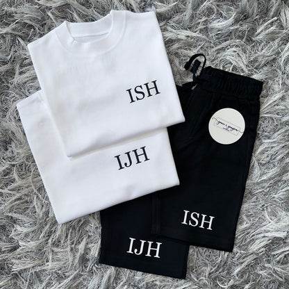 Initials Shorts & T-Shirt Set