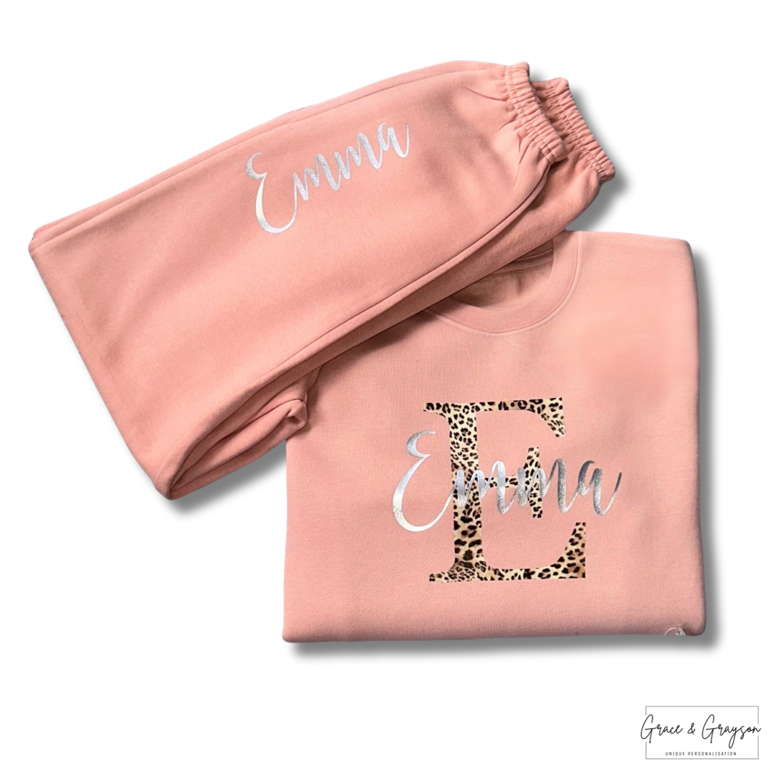 Personalised Dusty Pink Name & Initial Tracksuit