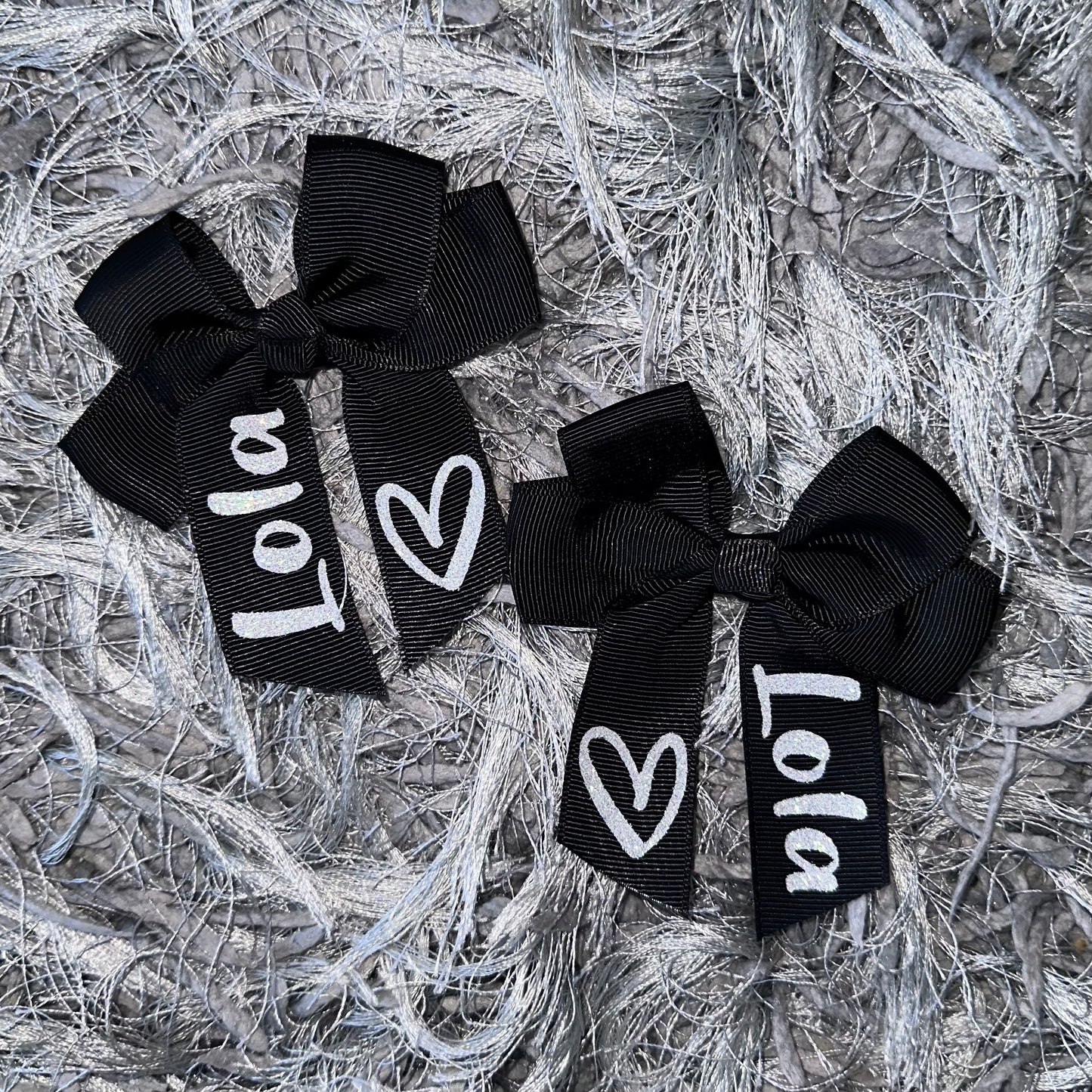 Personalised Heart Hair Bows