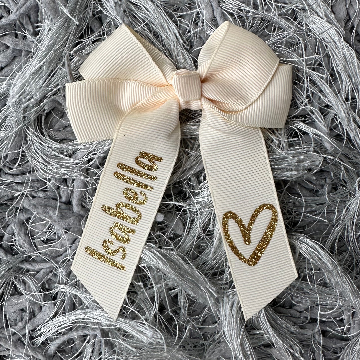 Personalised Heart Hair Bows