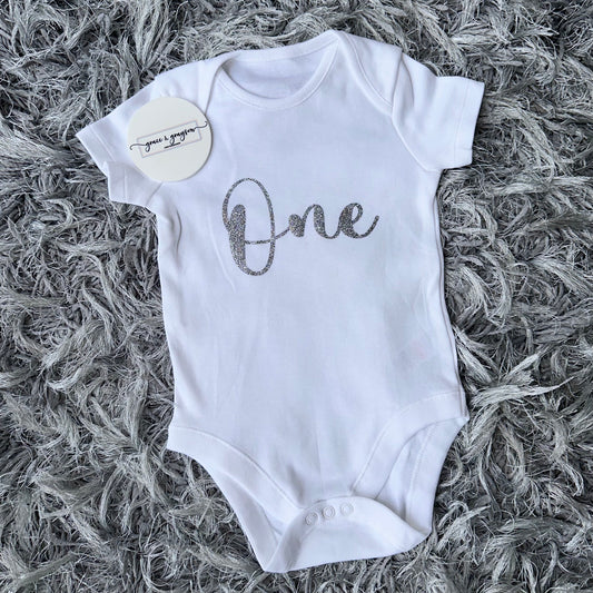 Personalised One Birthday Baby Vest