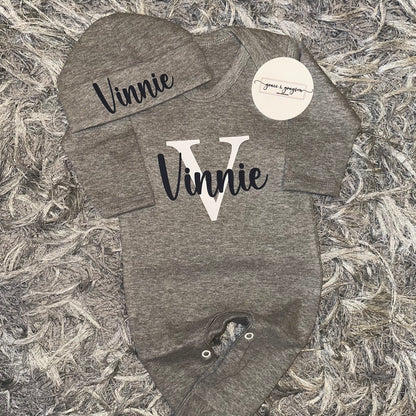 Name & Initial Baby Grow Set