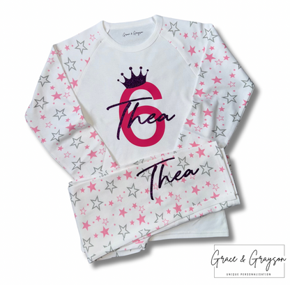 Personalised Birthday Number Pyjamas