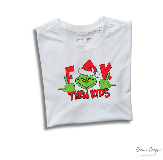 Adults Personalised Them Kids Grinch T-Shirt