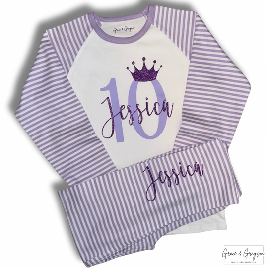 Personalised Birthday Number Pyjamas
