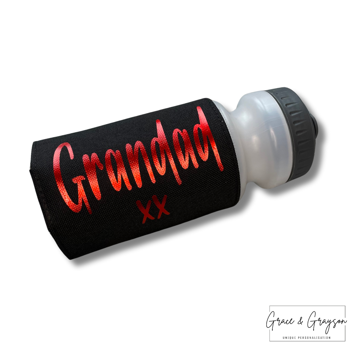 Black Personalised Sports Bottle