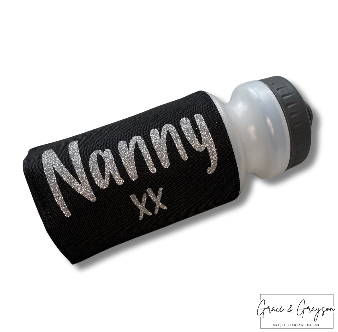 Black Personalised Water Bottle