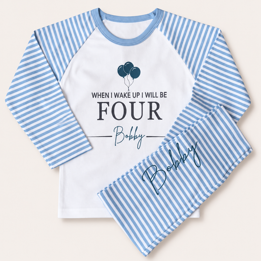 Personalised When I Wake Up Boys Birthday Pyjamas