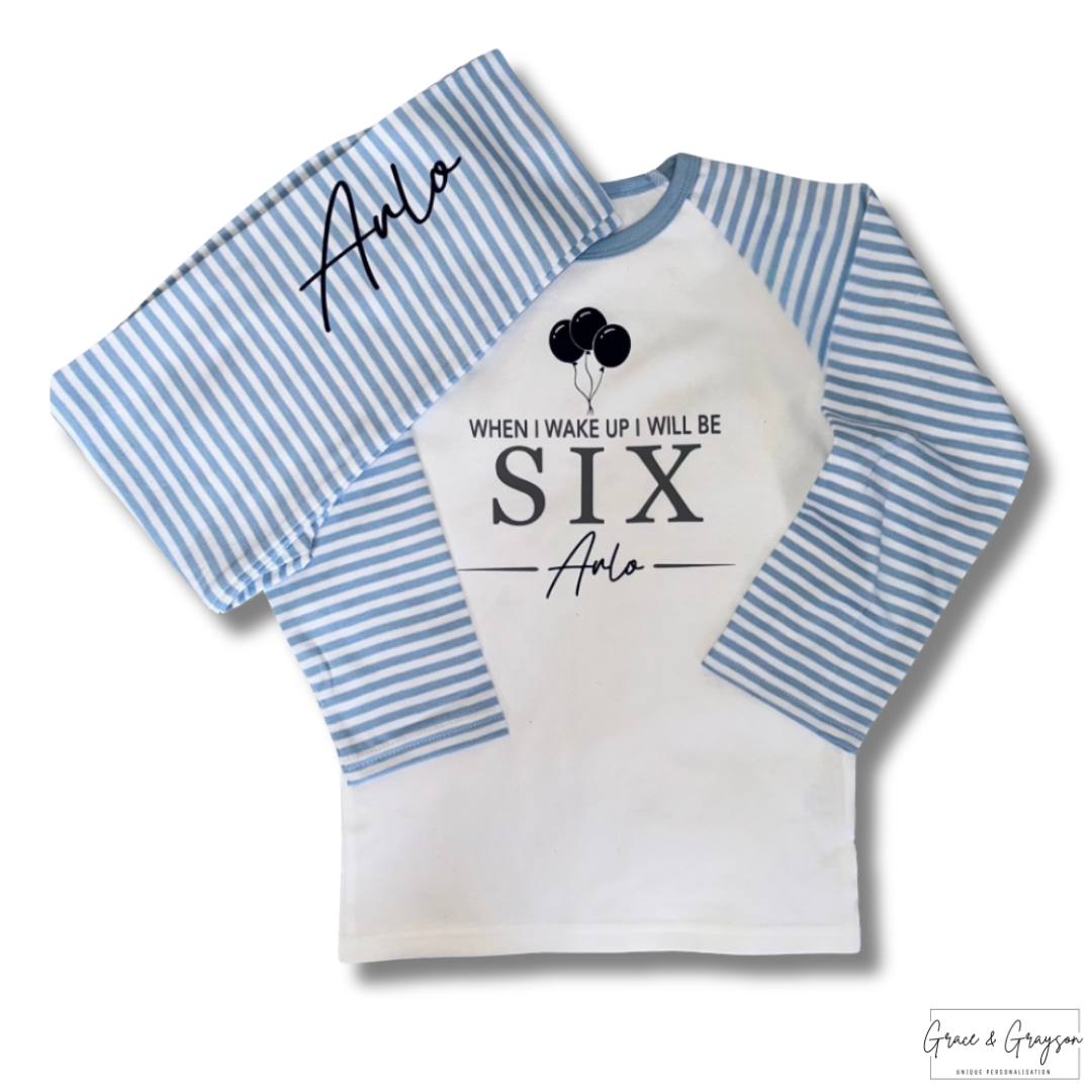 Personalised When I Wake Up Boys Birthday Pyjamas