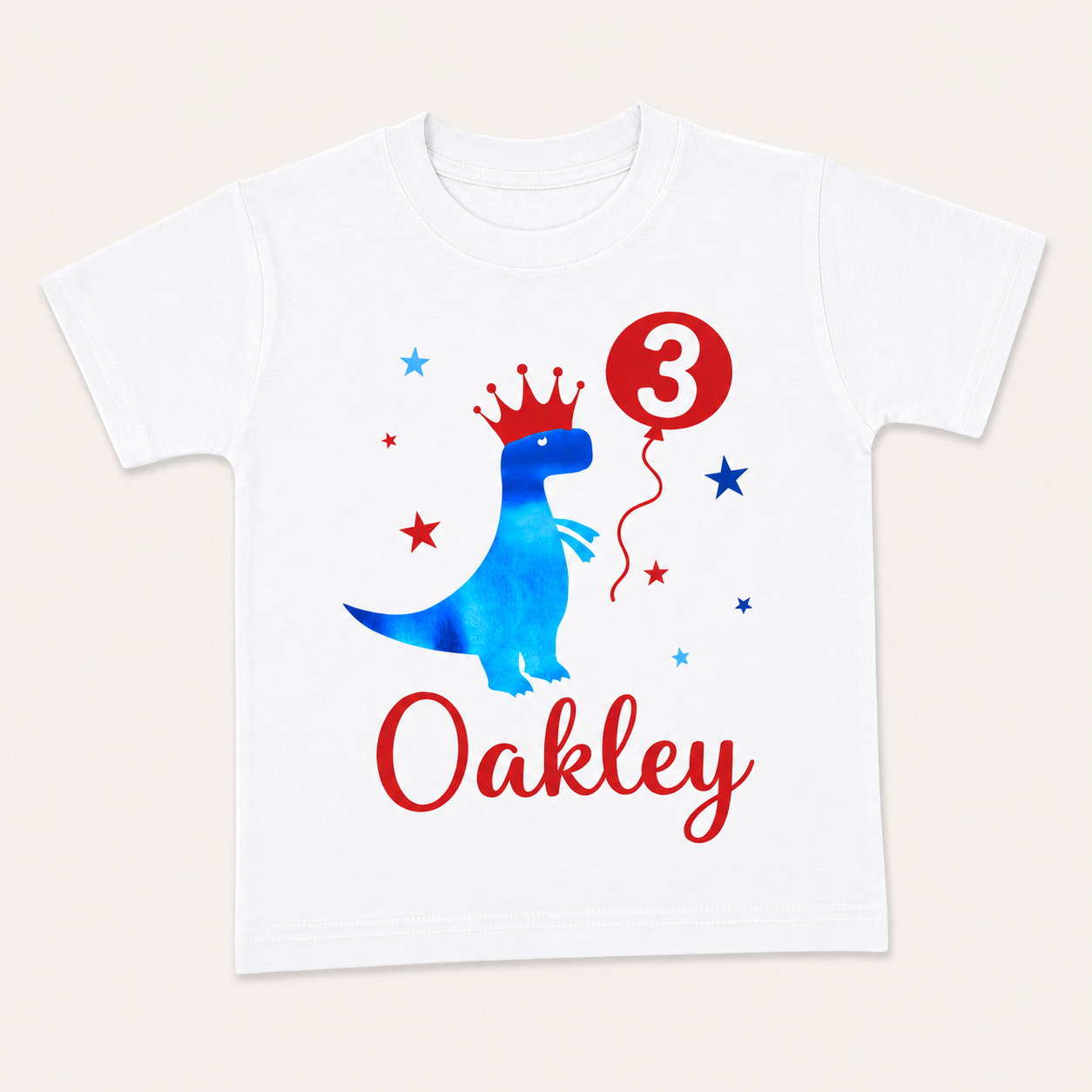 Boys personalised dinosaur birthday t-shirt  — Grace & Grayson