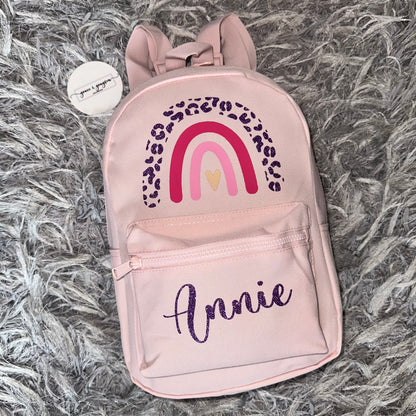 Kids Personalised Rainbow Backpack