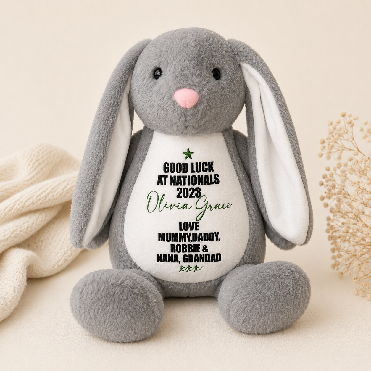 Personalised Good Luck Teddy Bear