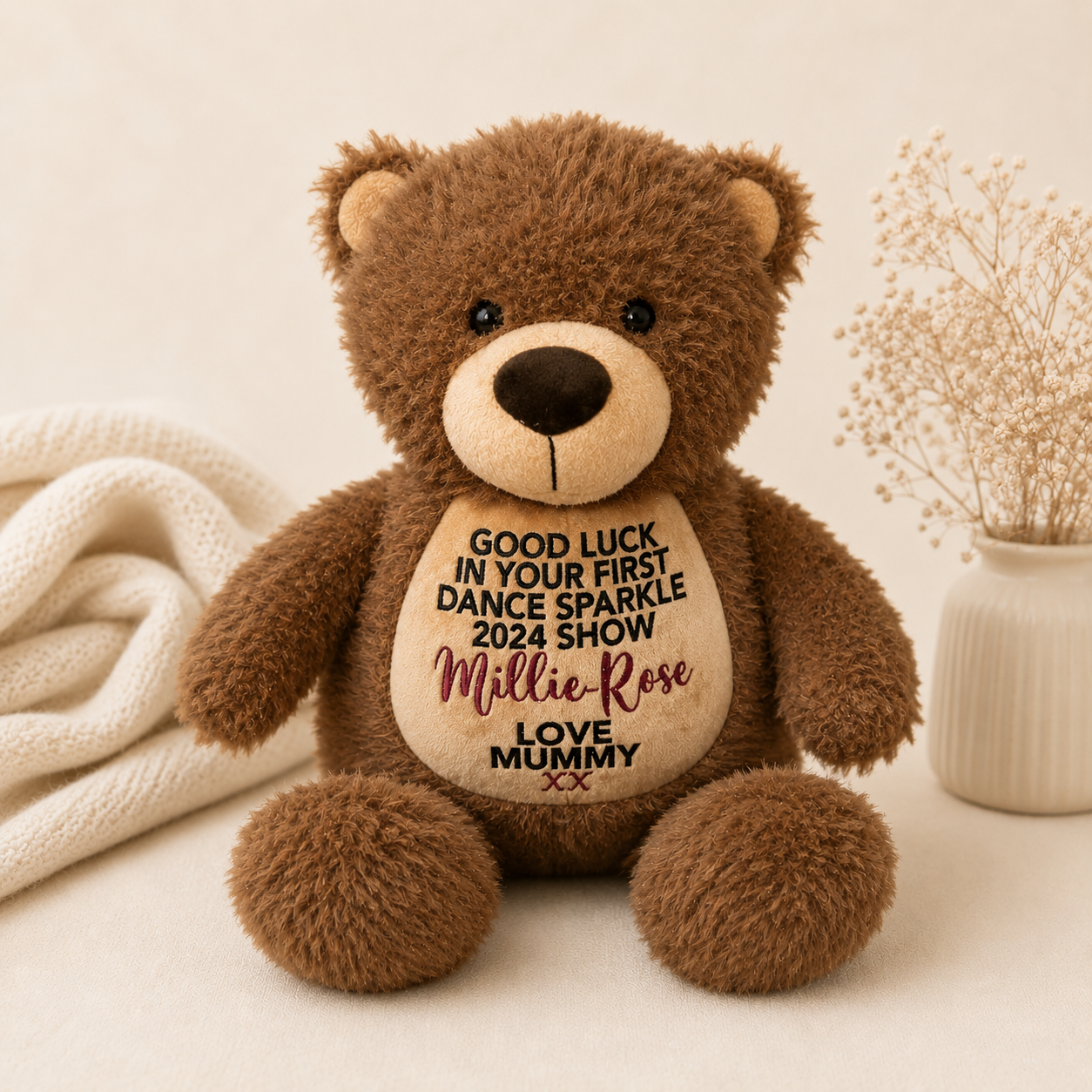 Personalised Good Luck Teddy Bear