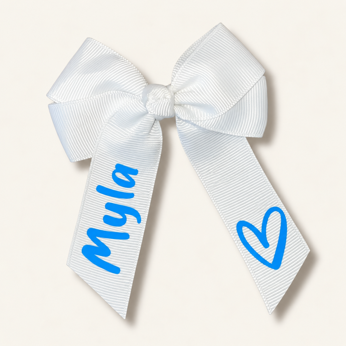 Personalised Heart Hair Bows
