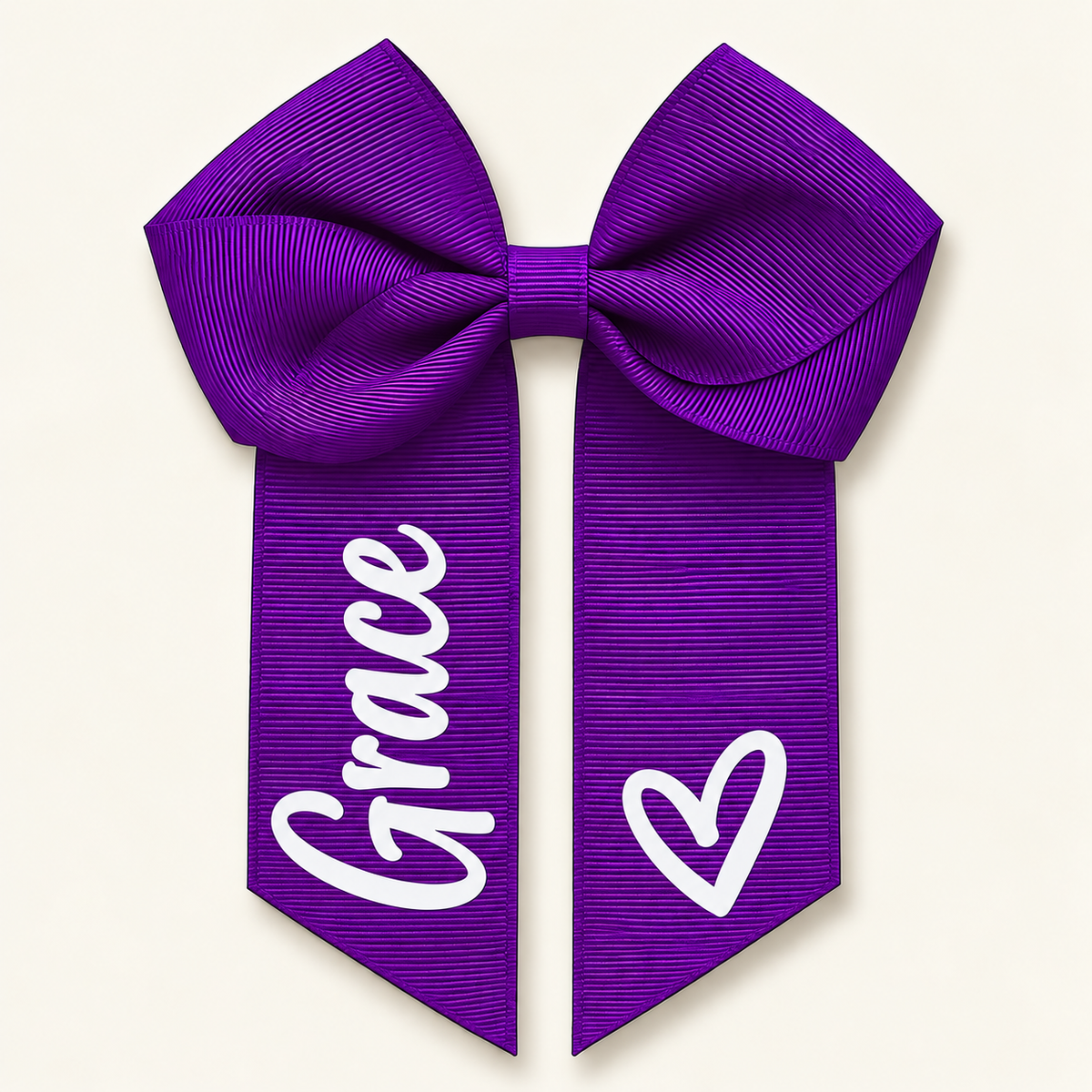 Personalised Heart Hair Bows