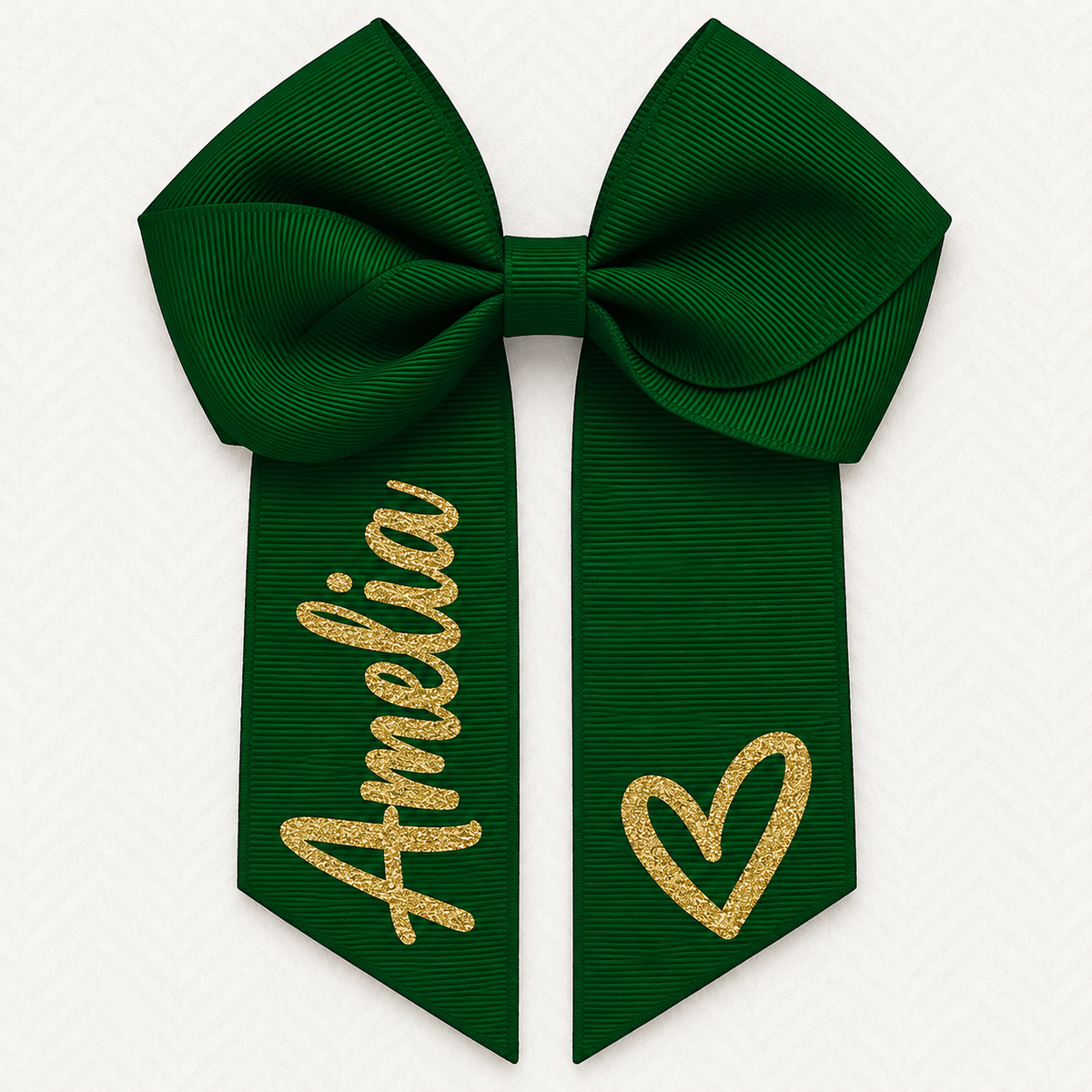 Personalised Heart Hair Bows
