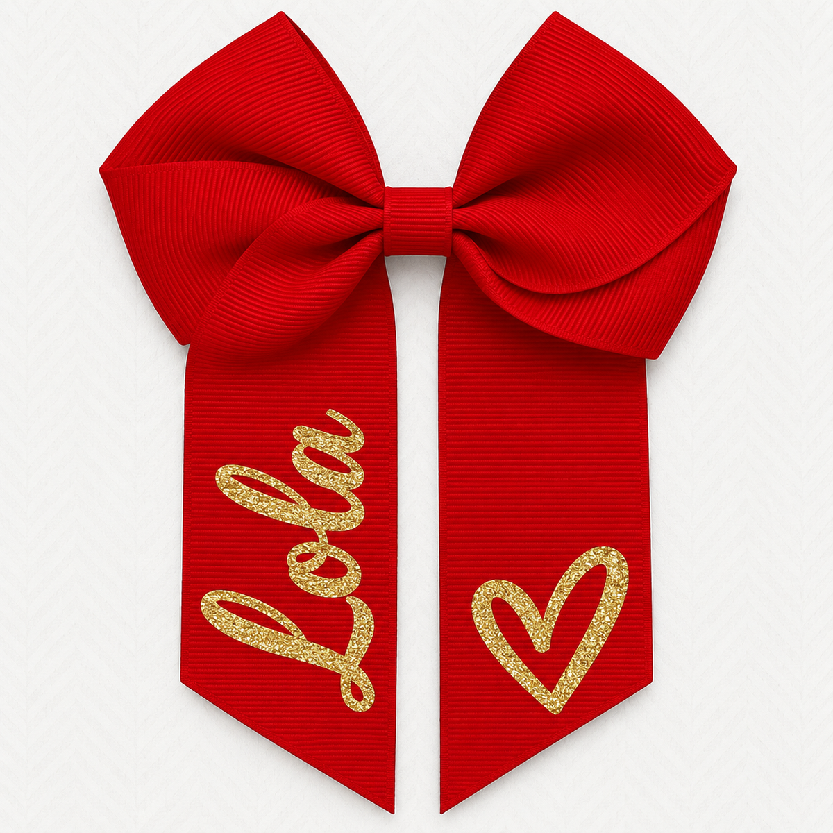 Personalised Heart Hair Bows