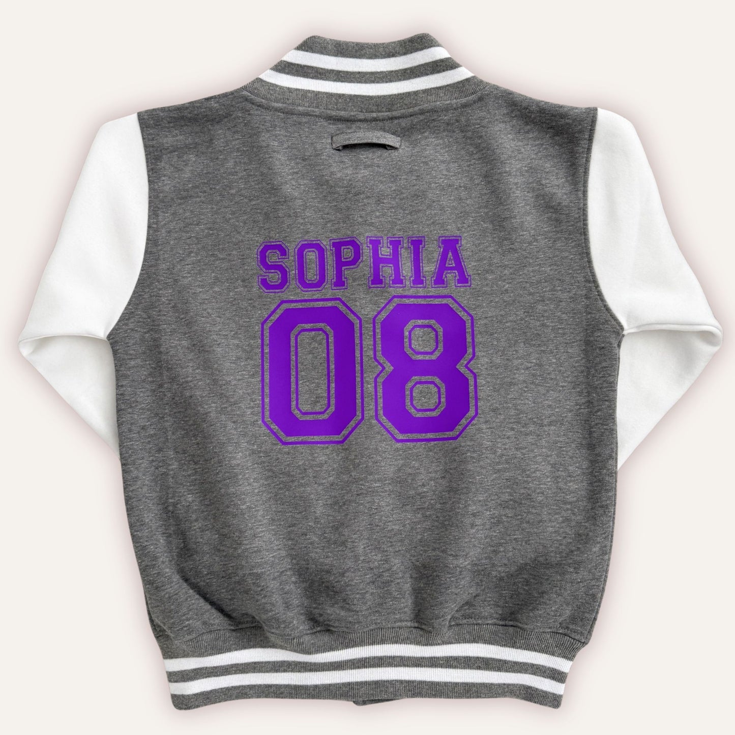 Children’s varsity jacket with custom back number