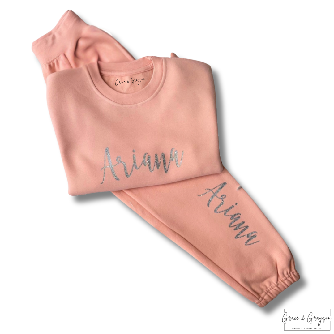 Personalised Dusty Pink Tracksuit
