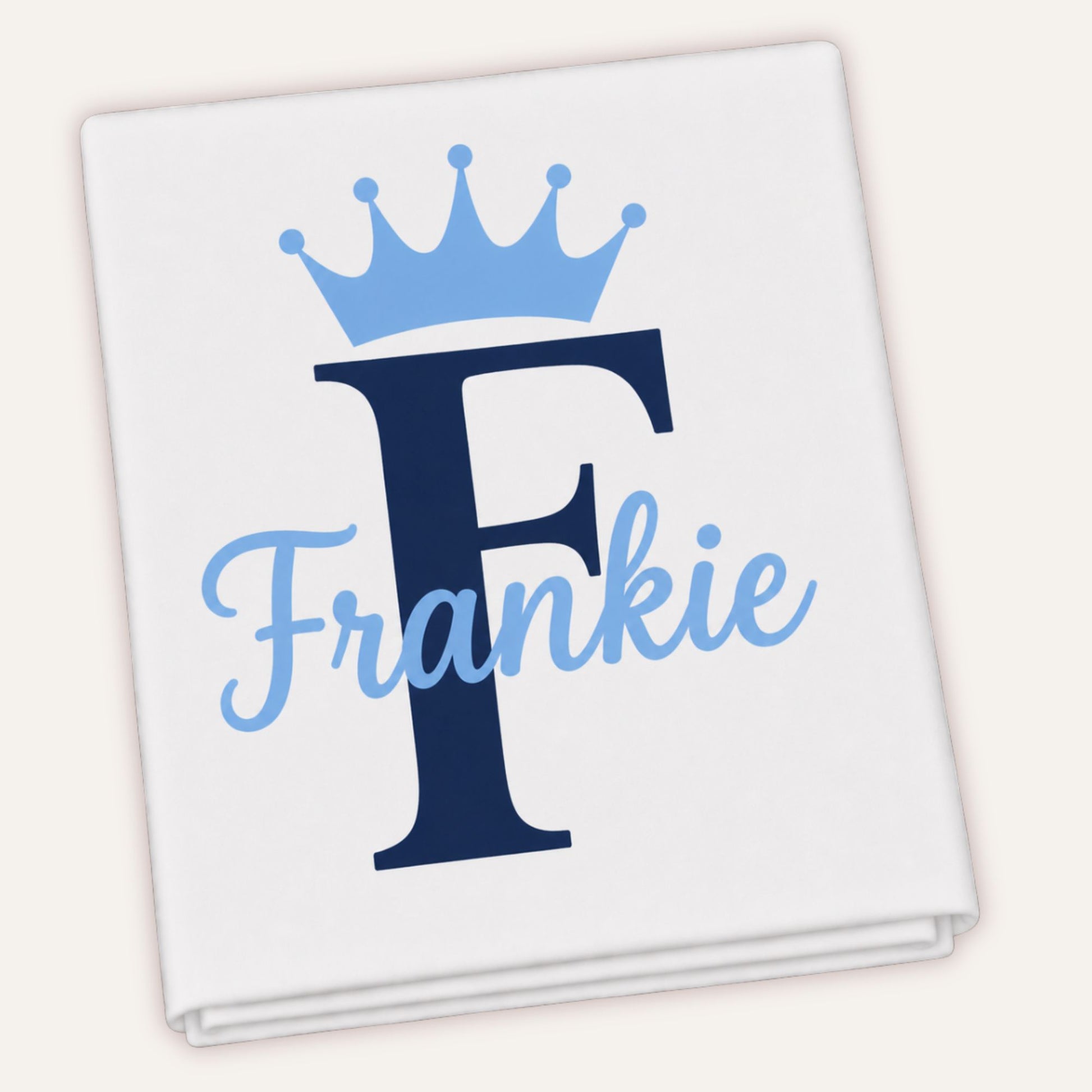 Custom baby boy or girl blanket with name and initial, soft newborn keepsake by Grace & Grayson