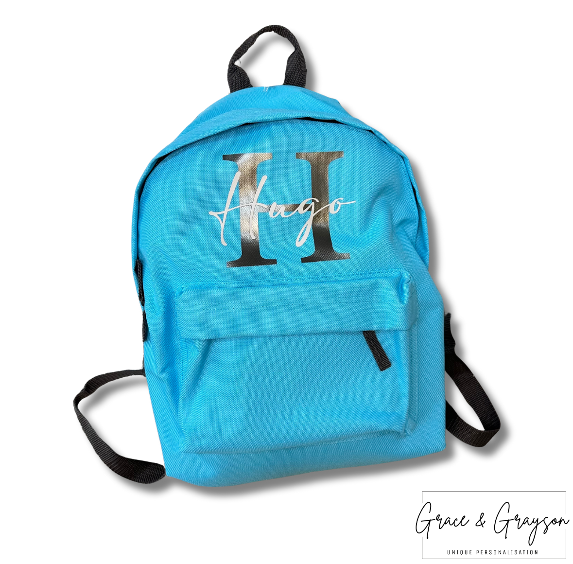  "Custom name backpack for school-aged children"