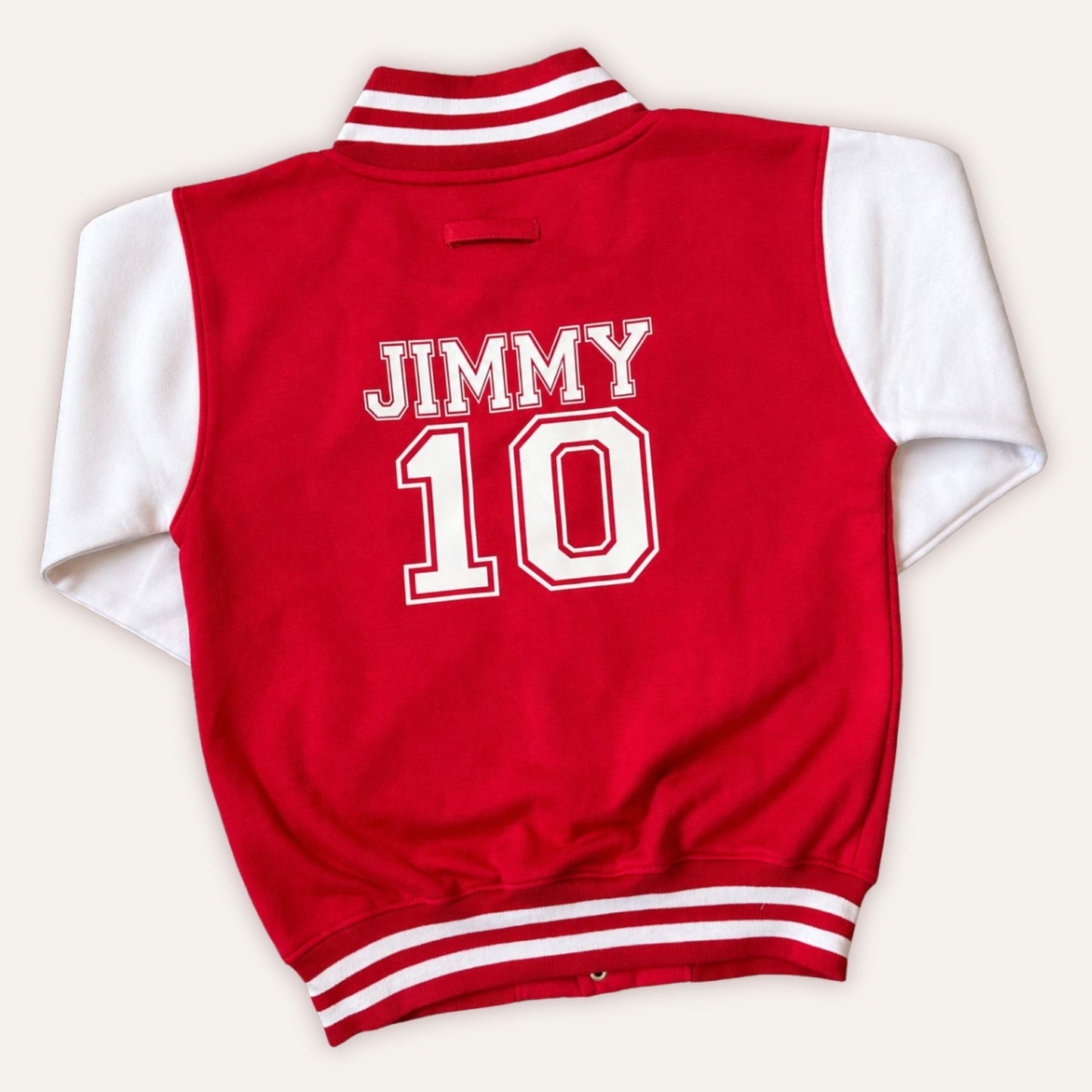 Custom name & number varsity jacket for kids & adults
