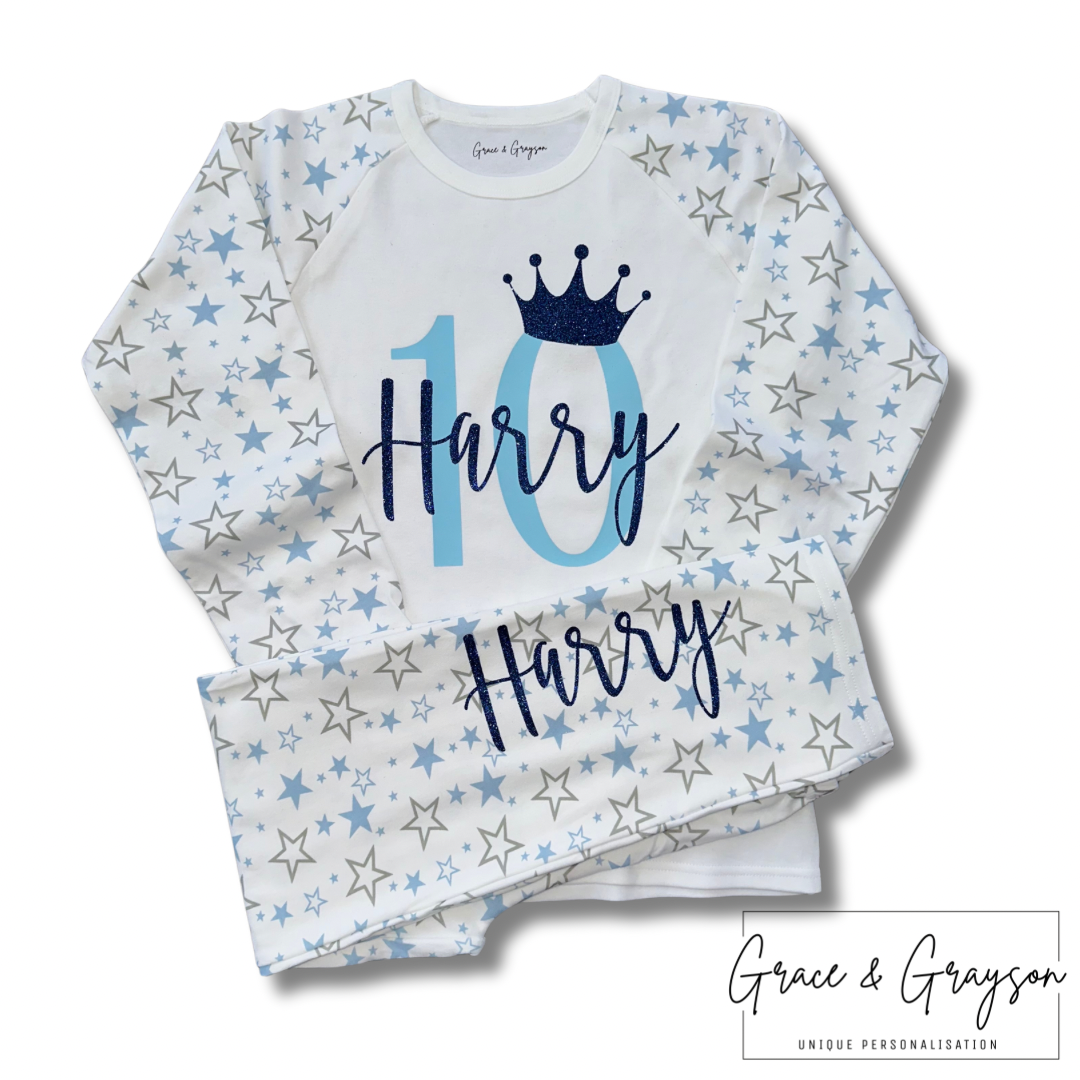 Personalised Birthday Number Pyjamas