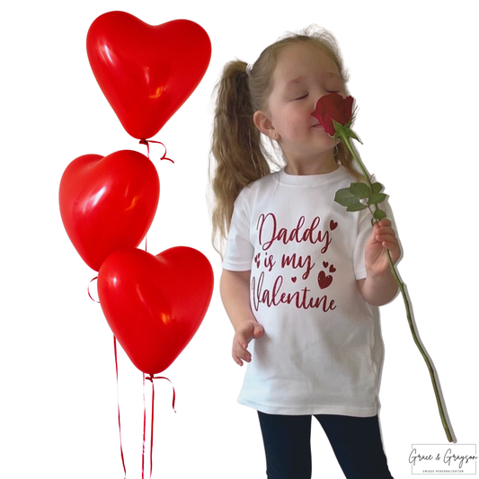 Personalised Daddy Is My Valentine T-Shirt